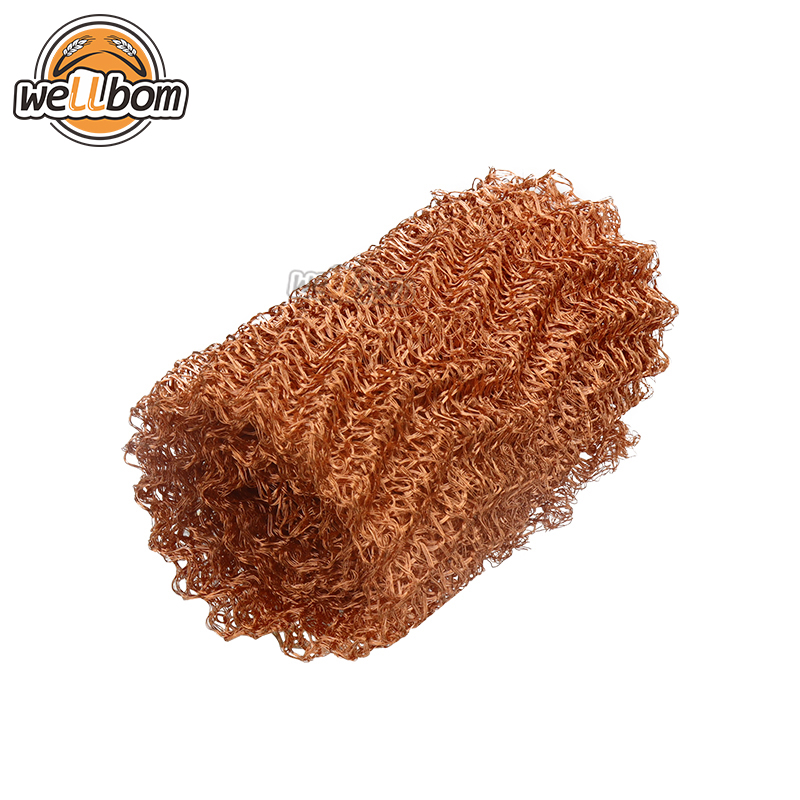 4 wire Copper Mesh Filter,Column Packing, Woven Wire Screen Filter For Distillation, Width 10cm ,Length 0.5-2m, Diameter 0.15mm